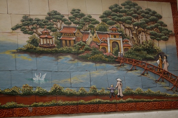 M&ecirc; mẩn ngắm cảnh sinh hoạt của l&agrave;ng qu&ecirc; xưa qua con đường tranh gốm