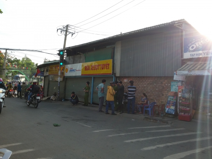 Hiện trường nơi xảy ra vụ việc.