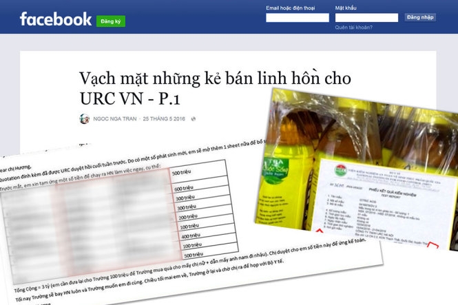 Những nội dung th&ocirc;ng tin n&oacute;i về URC tr&ecirc;n trang Facebook của Ngoc Nga Tran.