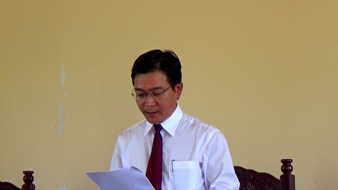 Chủ tọa đọc phần tuy&ecirc;n &aacute;n bị c&aacute;o.