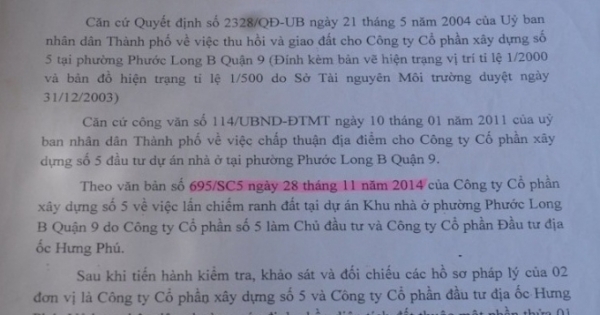 Quận 9: Đơn tố cáo của dân bị ngâm nửa năm trời sau đó không thụ lý