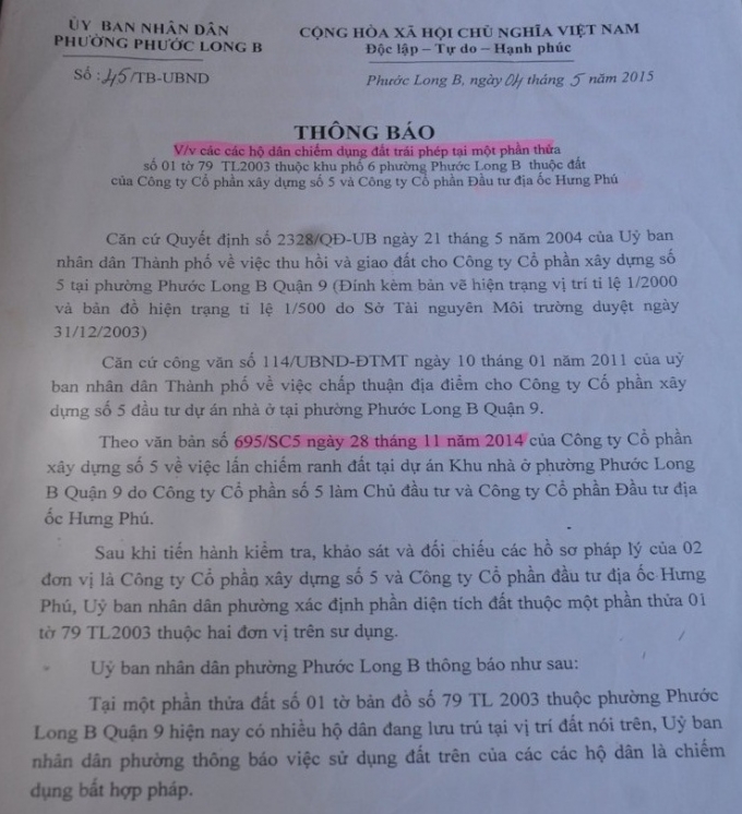 Quận 9: Đơn tố c&aacute;o của d&acirc;n bị ng&acirc;m nửa năm trời sau đ&oacute; kh&ocirc;ng thụ l&yacute;
