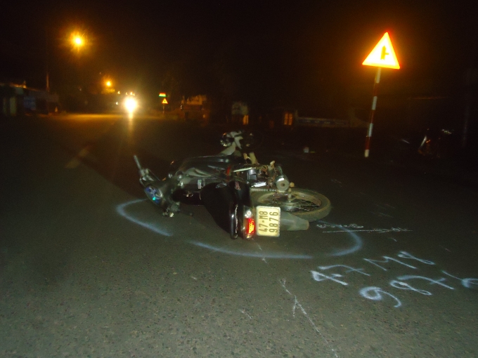 Hiện trường xảy ra vụ tai nạn.