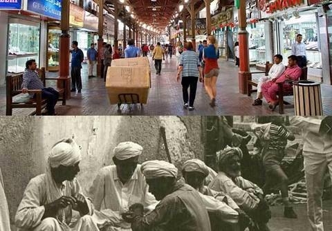 Một khu chợ c&aacute;ch đ&acirc;y 50 năm v&agrave; hiện tại.