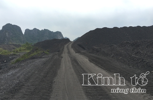 Khu vực C&ocirc;ng ty tuyển than Cửa &Ocirc;ng đổ đ&aacute; x&iacute;t uy hiếp vịnh B&aacute;i Tử Long.
