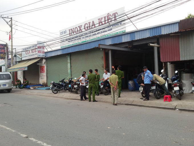 Hiện trường nơi xảy ra vụ việc.