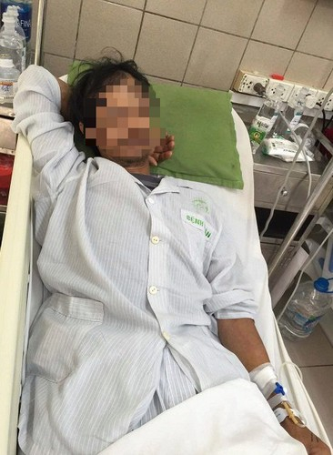 Bệnh nh&acirc;n bị rắn cắn ở Nam Định đ&atilde; r&uacute;t được m&aacute;y thở. Ảnh:&nbsp;M.T