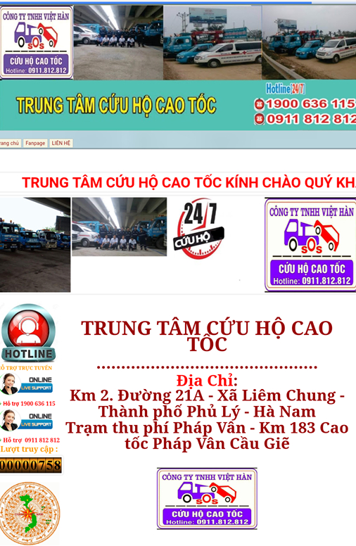 Những th&ocirc;ng tin ch&iacute;nh thức về Trung t&acirc;m cứu hộ cao tốc Ph&aacute;p V&acirc;n - Cầu Giẽ.