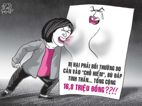 Cắn ngực một c&aacute;i, bị đ&ograve;i hơn 16 triệu đồng