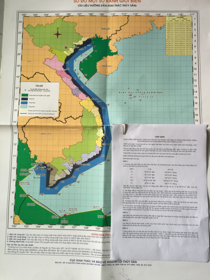 Hiệp định về ph&acirc;n định ranh giới thềm lục địa.