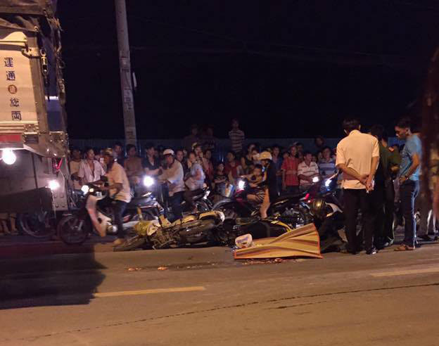 Hiện trường vụ tai nạn.