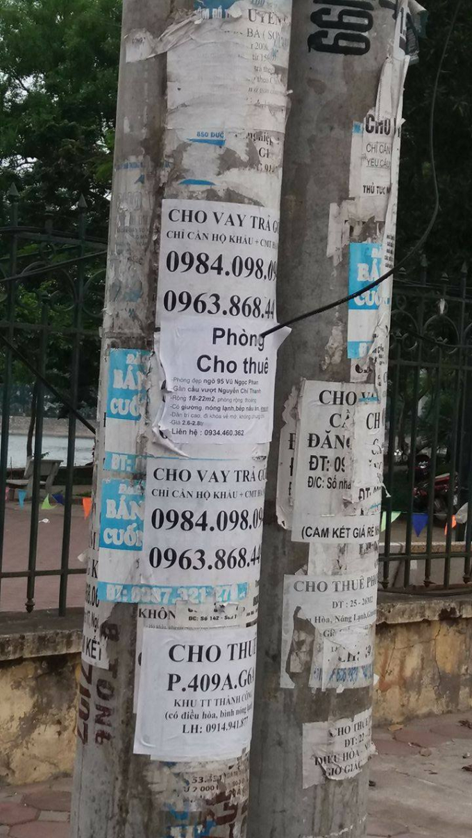 Cột điện l&agrave; nơi được tận dụng tối đa.