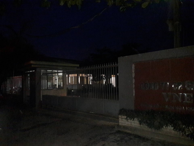 Hiện trường nơi xảy ra vụ tai nạn lao động.