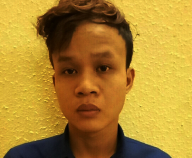 Đối tượng Quang tại cơ quan cảnh s&aacute;t điều tra.