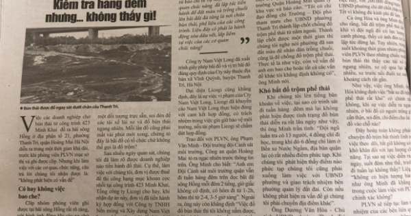 Vụ doanh nghiệp đổ trộm bùn đất ra bãi sông Hồng: Công an quận Hoàng Mai được giao điều tra, xác minh làm rõ