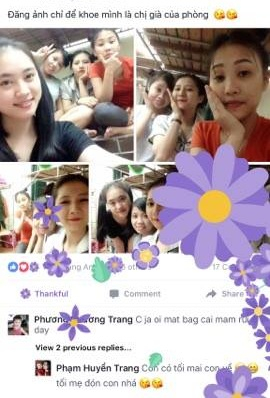 N&uacute;t Biết ơn h&igrave;nh b&ocirc;ng hoa m&agrave;u t&iacute;m trong danh mục Reaction.