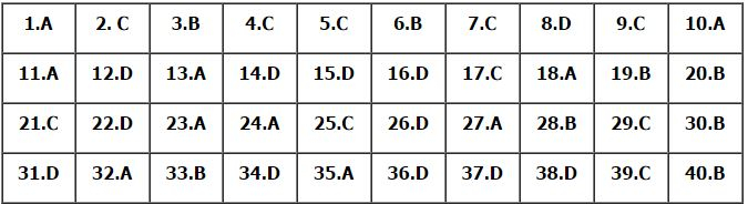 Đ&aacute;p &aacute;n đề thi thử nghiệm THPT quốc gia 2017