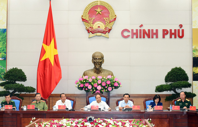 Thủ tướng chủ tr&igrave; cuộc họp về t&igrave;nh h&igrave;nh an ninh trật tự với c&aacute;c địa phương