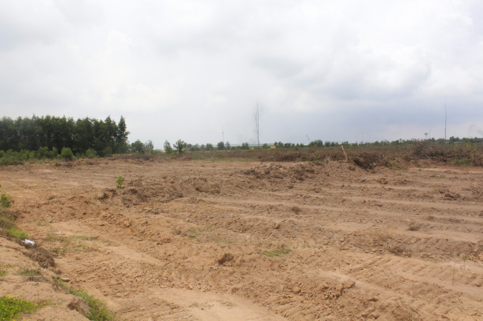 Khoảng 200m2 đất của gia đ&igrave;nh &ocirc;ng Thảo bị san lấp mặc d&ugrave; gia đ&igrave;nh &ocirc;ng đang khiếu nại.