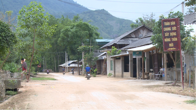 Bản S&aacute;ng l&agrave; một trong 2 điểm bản đạt chuẩn NTM ở huyện Mường L&aacute;t. Ảnh: Nguyệt Chi