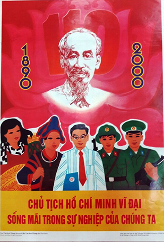 H&igrave;nh ảnh Chủ tịch Hồ Ch&iacute; Minh qua tranh &aacute;p ph&iacute;ch
