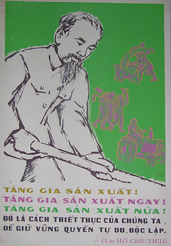 H&igrave;nh ảnh Chủ tịch Hồ Ch&iacute; Minh qua tranh &aacute;p ph&iacute;ch