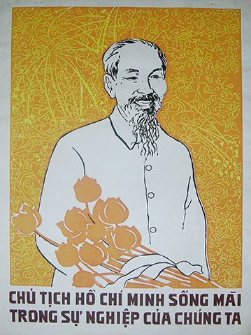 H&igrave;nh ảnh Chủ tịch Hồ Ch&iacute; Minh qua tranh &aacute;p ph&iacute;ch