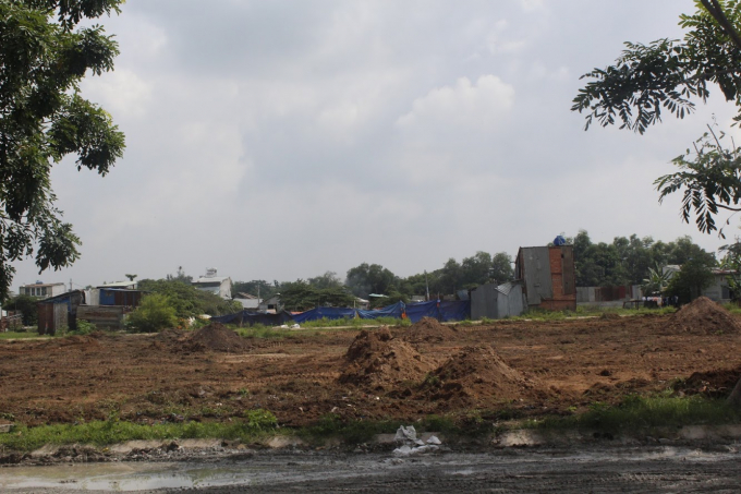 Một g&oacute;c dự &aacute;n vừa mới được san ủi.