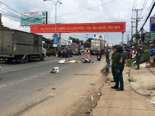 Hiện trường vụ tai nạn.