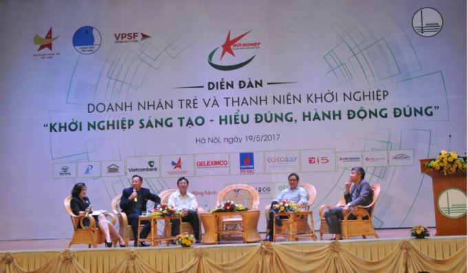 &nbsp;Đại diện l&atilde;nh đạo Bộ Kế hoạch &amp;amp;amp; Đầu tư, Bộ Khoa học C&ocirc;ng nghệ, Th&ocirc;ng tin Truyền th&ocirc;ng, Bộ T&agrave;i ch&iacute;nh đối thoại trực tiếp tại diễn đ&agrave;n Doanh nh&acirc;n trẻ v&agrave; thanh ni&ecirc;n khởi nghiệp &ldquo;Khởi nghiệp s&aacute;ng tạo - Hiểu đ&uacute;ng, H&agrave;nh động đ&uacute;ng&rdquo;.
