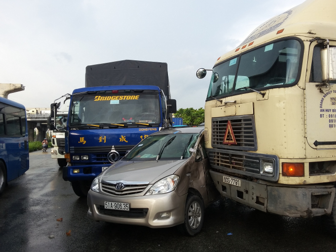 Hiện trường vụ tai nạn.