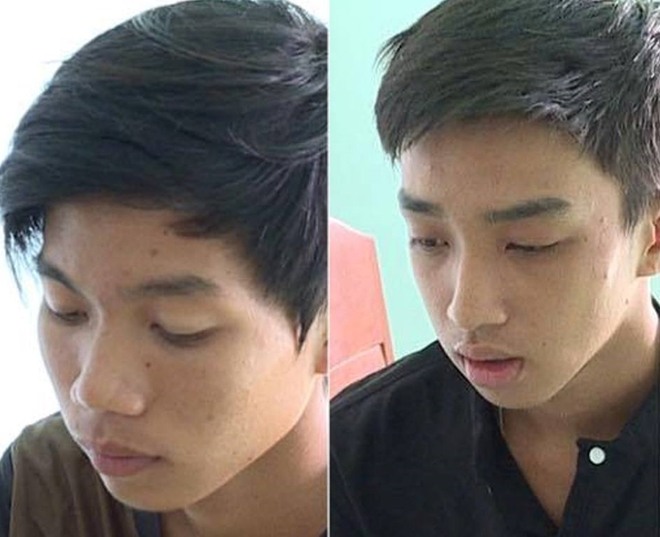 Thuận v&agrave; Trường tại cơ quan C&ocirc;ng an, từ tr&aacute;i qua. (Ảnh: b&aacute;o C&ocirc;ng an nh&acirc;n d&acirc;n)