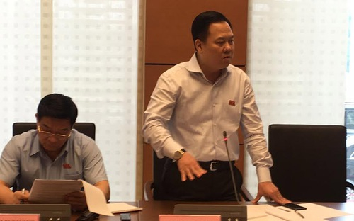 Đại biểu Nguyễn Ho&agrave;ng Anh ph&aacute;t biểu tại tổ. Nhiều vị đại biểu chọn chuy&ecirc;n đề thứ hai cho gi&aacute;m s&aacute;t tối cao của Quốc hội.