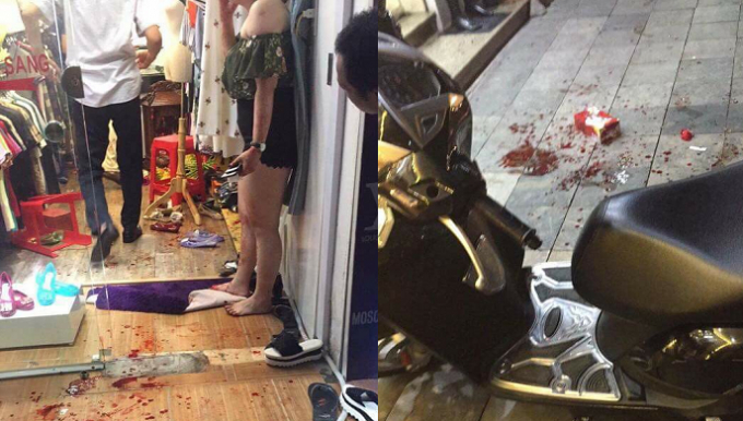 Hiện trường nơi xảy ra sự việc.