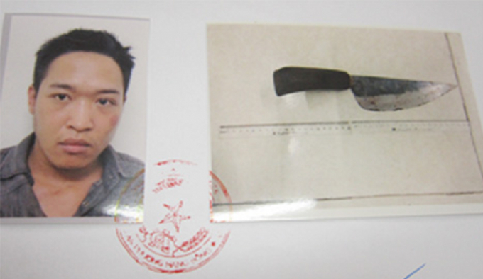 H&igrave;nh ảnh đối tượng Nam c&ugrave;ng hung kh&iacute; g&acirc;y &aacute;n (Ảnh: CAND).