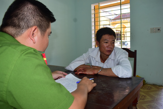 Cơ quan điều tra C&ocirc;ng an Thừa Thi&ecirc;n Huế đang lấy lời khai đối tượng Đo&agrave;n Văn L&ograve;n.