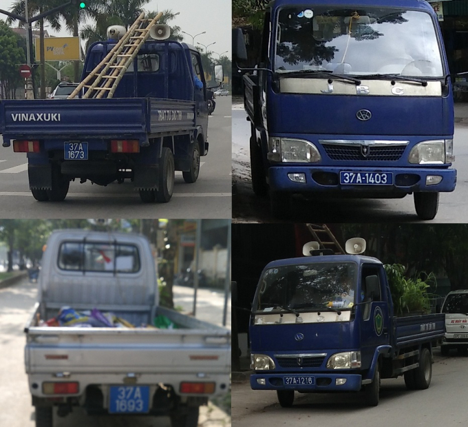 Những chiếc xe l&agrave;m nhiệm vụ giữ g&igrave;n trật tự đ&ocirc; thị được gắn biển số xanh d&ugrave; đ&atilde; hết hạn kiểm định nhưng vẫn v&ocirc; tư lưu th&ocirc;ng tr&ecirc;n c&aacute;c tuyến đường TP Vinh.