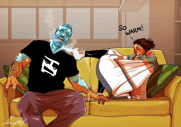 Cuộc sống h&agrave;ng ng&agrave;y của anh v&agrave; vợ m&igrave;nh qua bức tranh.