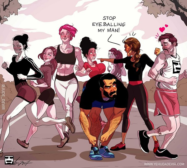 Cộng đồng mạng truy t&igrave;m ch&agrave;ng trai designer vẽ bộ tranh về vợ si&ecirc;u đ&aacute;ng y&ecirc;u