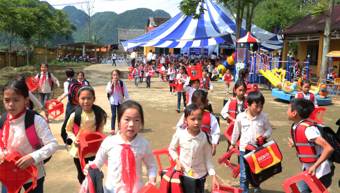 Học sinh Trường Tiểu học Đo&agrave;i C&ocirc;n