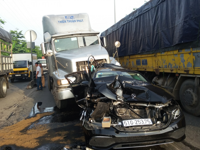 Hiện trường vụ tai nạn.