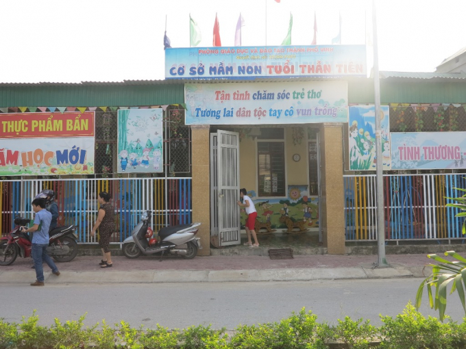 Cơ sở mầm non Tuổi Thần ti&ecirc;n nơi xảy ra sự việc.