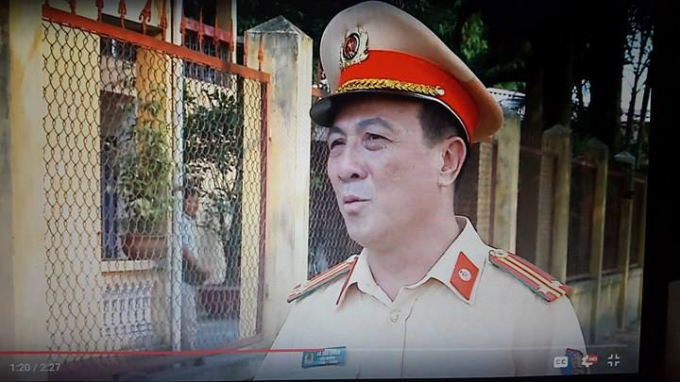 Trung t&aacute; Đỗ Văn Chuẩn - Đội trưởng đội CSGT đường thủy số 1, C&ocirc;ng an TP H&agrave; Nội.