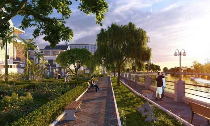 Kh&ocirc;ng gian đ&aacute;ng sống tại dự &aacute;n Dragon Village.