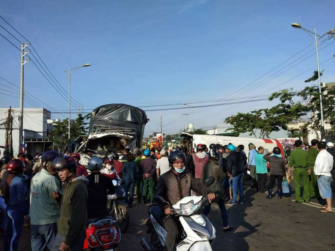 Hiện trường vụ tai nạn.