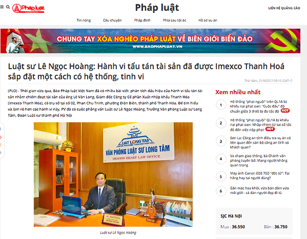 Ai đang &ldquo;tiếp tay&rdquo; cho Imexco Thanh H&oacute;a tẩu t&aacute;n t&agrave;i sản?