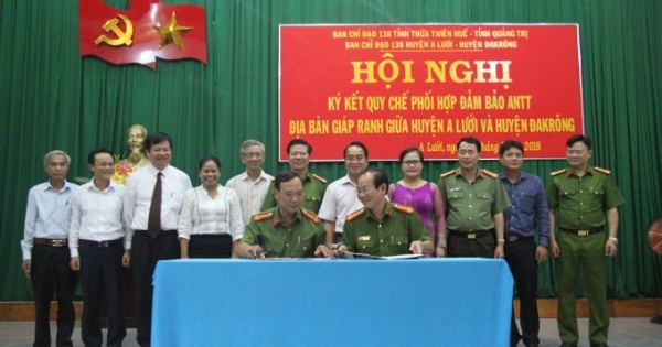 Ký kết Quy chế phối hợp đảm bảo ANTT giữa hai huyện A Lưới và Đakrông