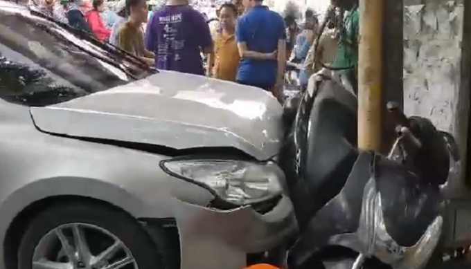 Hiện trường vụ tai nạn.