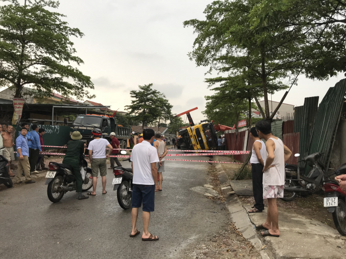 Hiện trường nơi xảy ra vụ tai nạn.