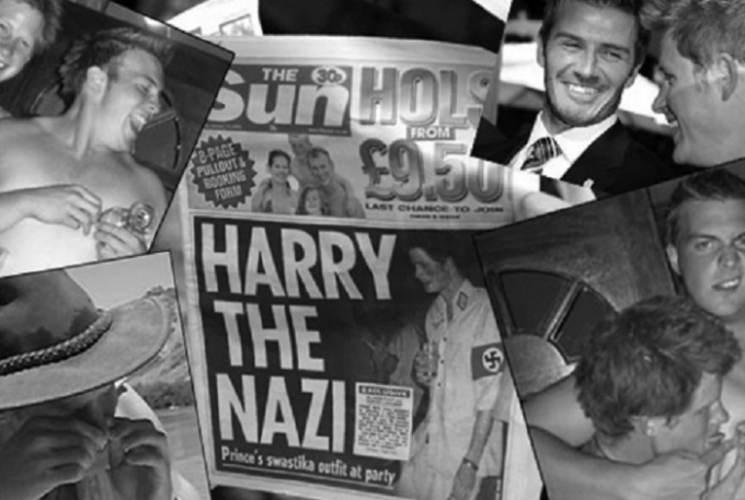 Những b&ecirc; bối của vị ho&agrave;ng tử nhỏ của nước Anh tr&ecirc;n mặt b&aacute;o.